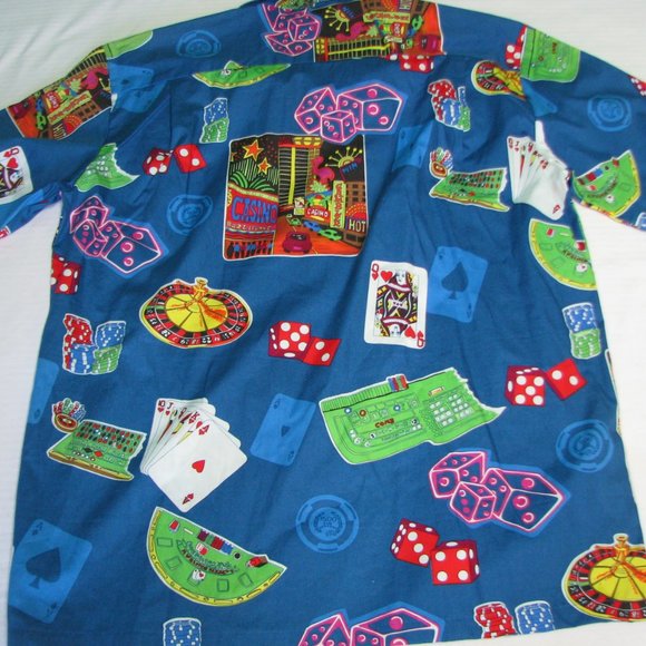 Vintage Gambling Themed Hawaiian Shirt - Picture 4 of 7